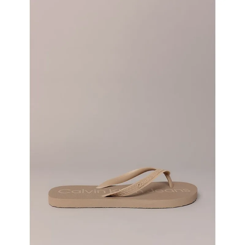Chinelo Masculino Basic Calvin Klein Jeans - Caqui Claro Chinelo Masculino Basic Calvin Klein Jeans Caqui Claro 37/38