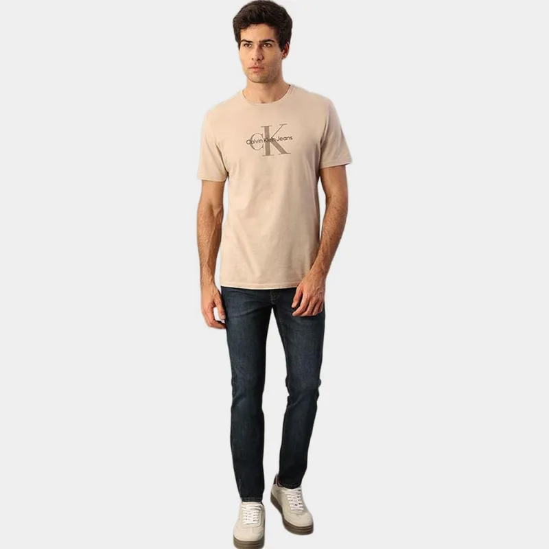 Camiseta Calvin Klein Re Issue Masculina - Masculino - Bege