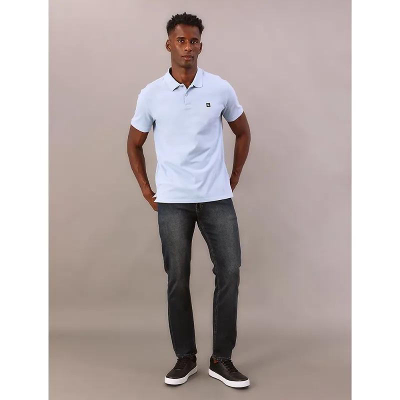 Polo Manga Curta Calvin Klein Jeans Masculino Premium - Azul Bebe Polo Manga Curta Calvin Klein Jeans Masculino Premium Azul Bebe Gg