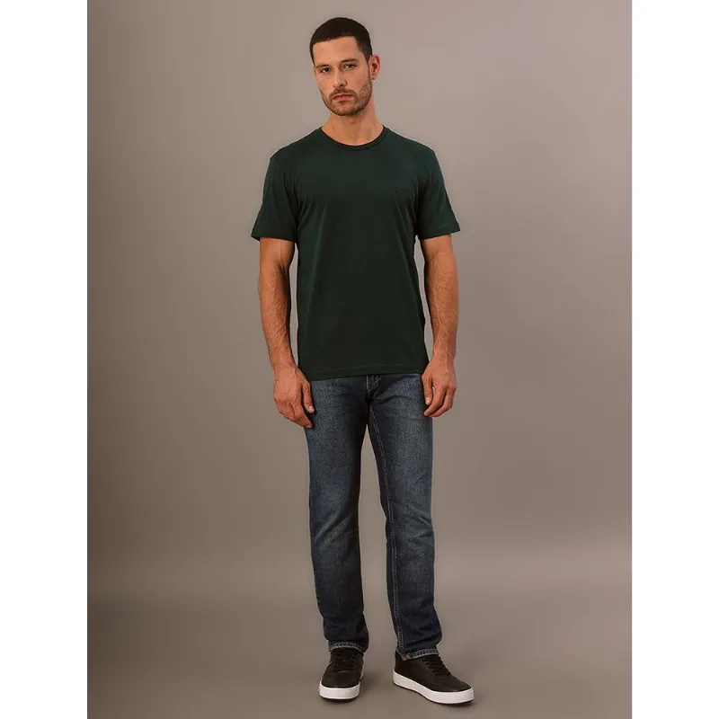 Camiseta Manga Curta Calvin Klein Jeans Masculino Omega - Verde Médio Camiseta Manga Curta Calvin Klein Jeans Masculino Omega Verde Médio Ggg