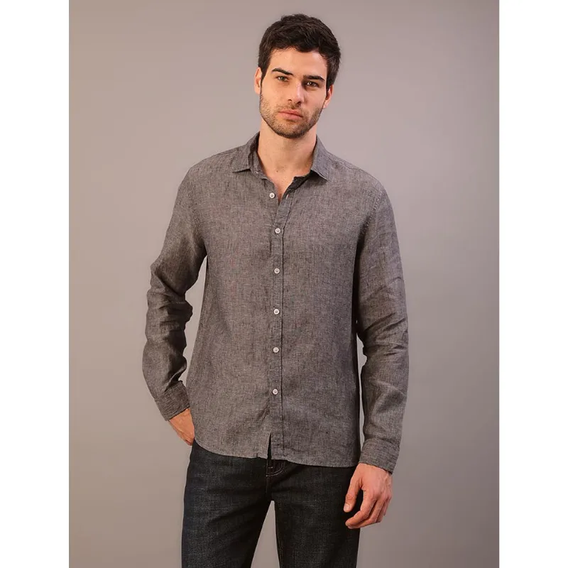 Camisa Manga Longa Regular Cannes Linen - Preto Camisa Manga Longa Regular Cannes Linen Preto 4