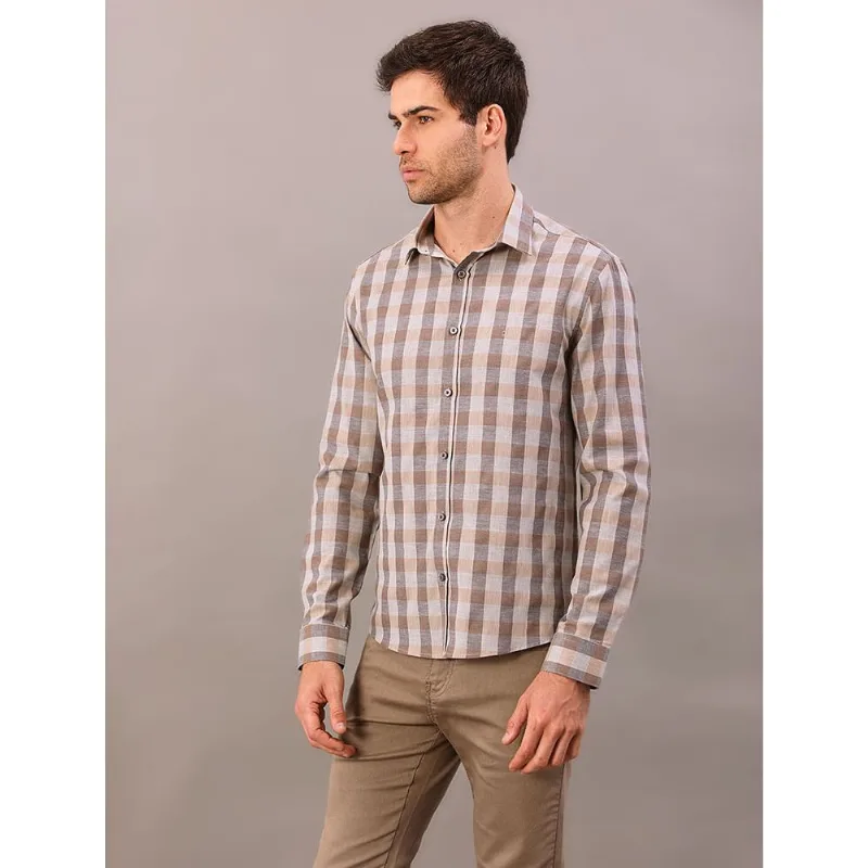 Camisa Manga Longa Slim Heather - Mescla Camisa Manga Longa Slim Heather Mescla 1