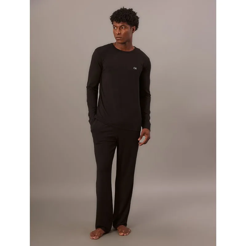 Pijama Masculino Manga Longa Calça Calvin Klein Modal - Preto Pijama Masculino Manga Longa Calça Calvin Klein Modal Preto p