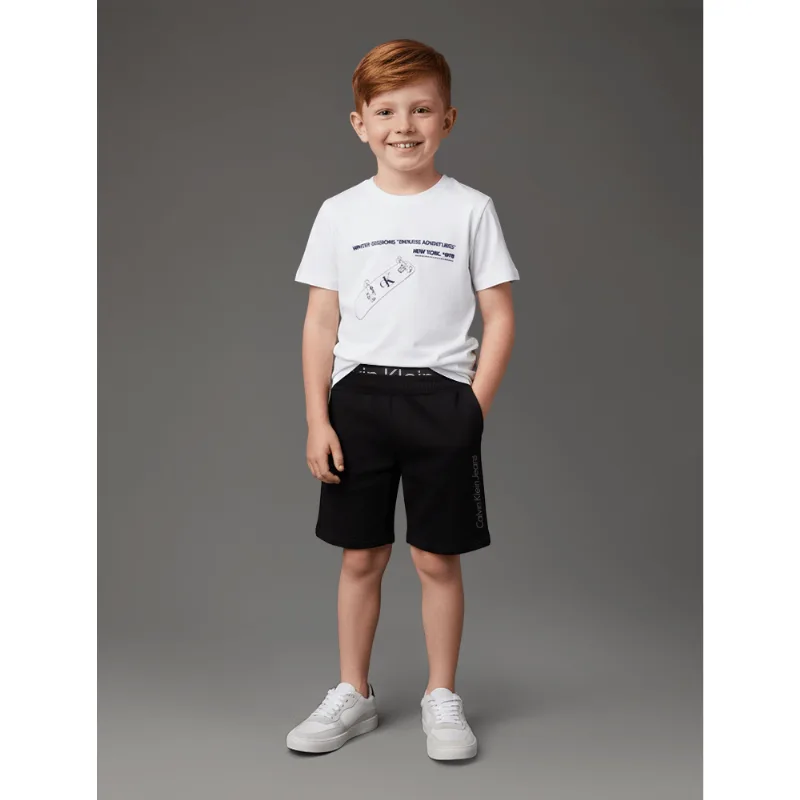 Bermuda Moletom Menino Elástico Personalizado - Preto Bermuda Moletom Menino Elástico Personalizado Preto 16