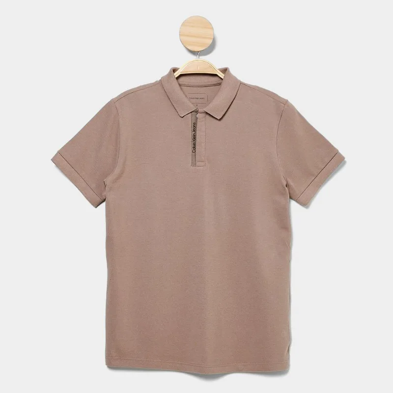 Camisa Polo Infantil Calvin Klein Casual Menino - Menino - Amarelo