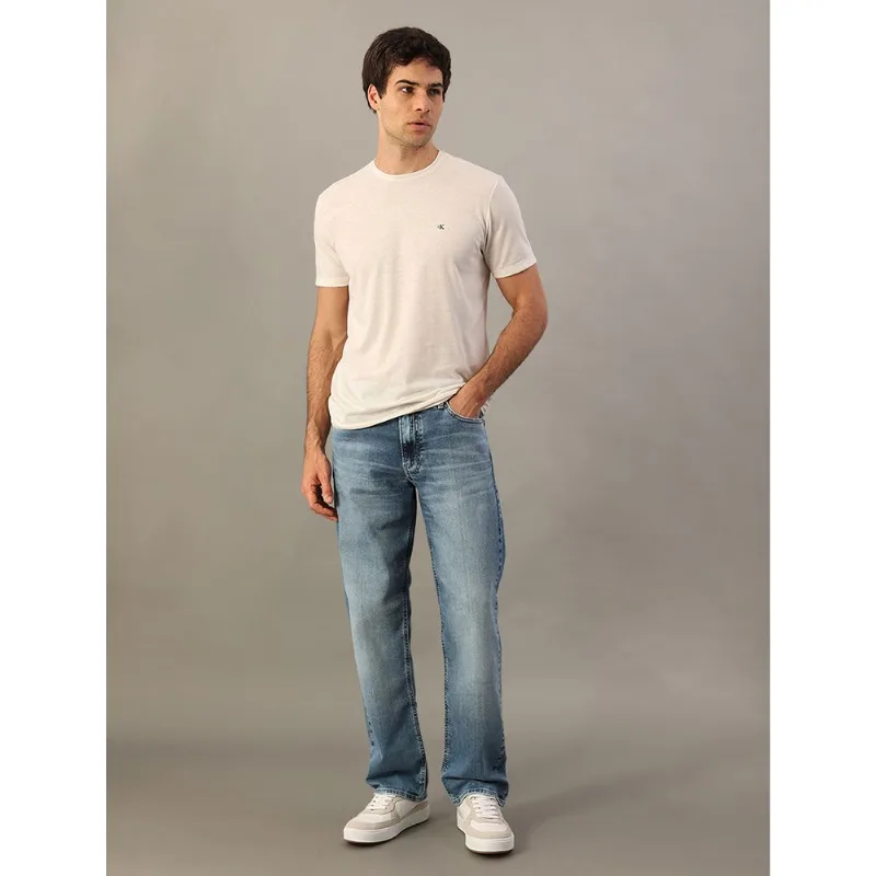 Camiseta Manga Curta Calvin Klein Jeans Masculino Botonê - Off White Camiseta Manga Curta Calvin Klein Jeans Masculino Botonê Off White g