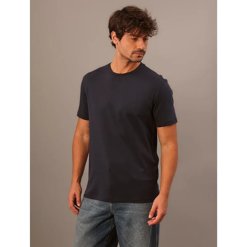 Camiseta Manga Curta Calvin Klein Jeans Masculino Pima - Marinho Camiseta Manga Curta Calvin Klein Jeans Masculino Pima Marinho p