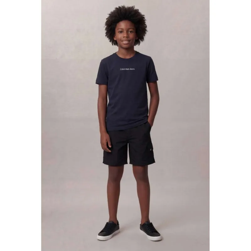 Camiseta Manga Curta Calvin Klein Jeans Boy Logo Centralizado - Marinho Camiseta Manga Curta Calvin Klein Jeans Boy Logo Centralizado Marinho 16