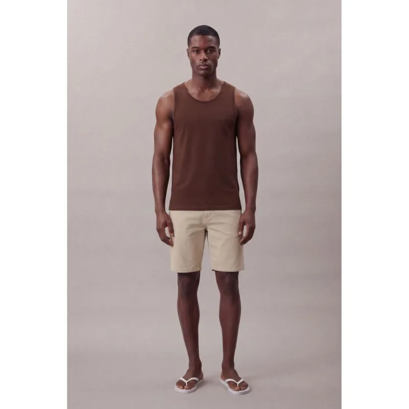 Regata Calvin Klein Jeans Masculino Logo Calvin Klein - Marrom Regata Calvin Klein Jeans Masculino Logo Calvin Klein Marrom Pp