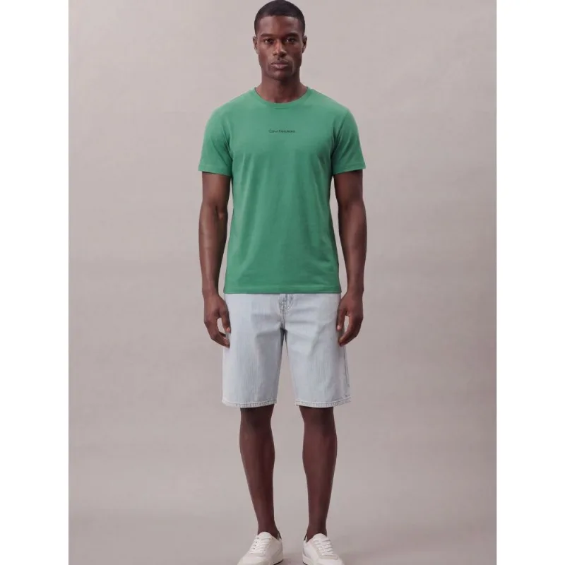 Camiseta Manga Curta Calvin Klein Jeans Masculino Logo Centralizado - Verde Camiseta Manga Curta Calvin Klein Jeans Masculino Logo Centralizado Verde m