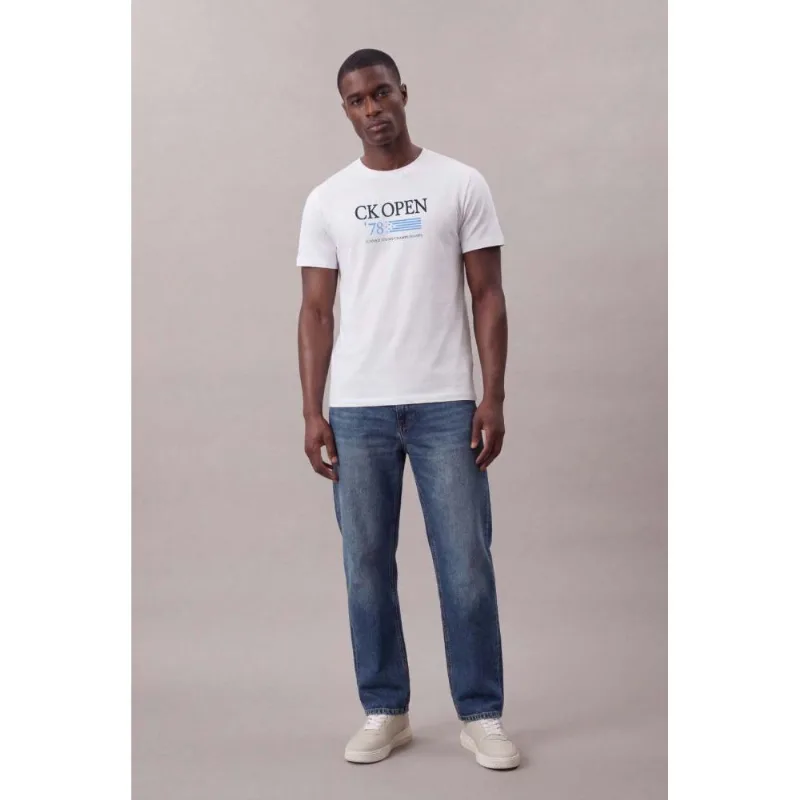 Camiseta Manga Curta Calvin Klein Jeans Masculino Calvin Klein Open 78 - Branco Camiseta Manga Curta Calvin Klein Jeans Masculino Calvin Klein Open 78 Branco g