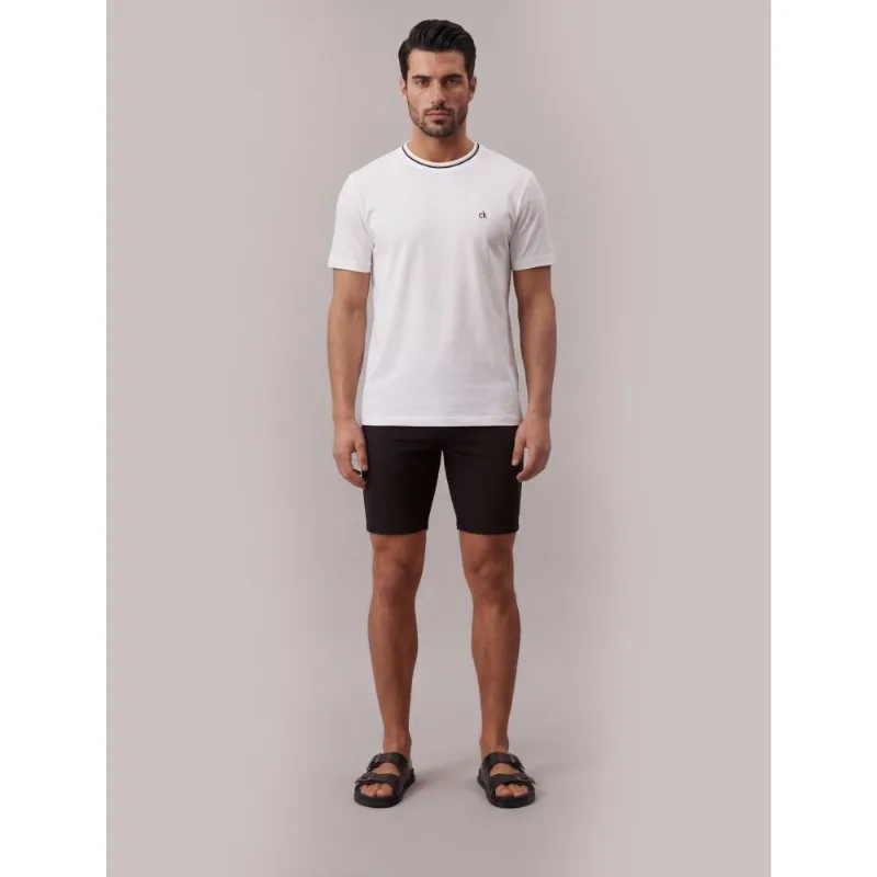 Camiseta Manga Curta Calvin Klein Masculino Malhão - Off White Camiseta Manga Curta Calvin Klein Masculino Malhão Off White g