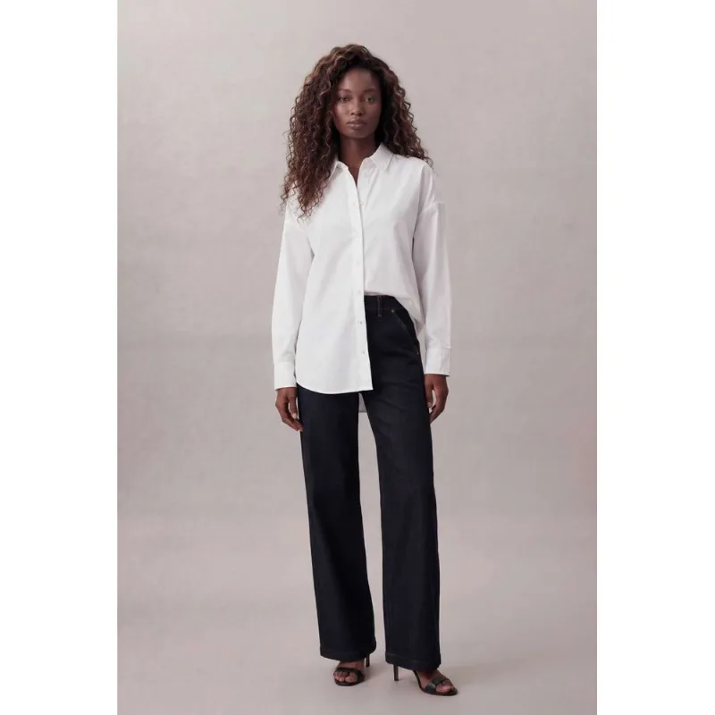 Camisa Manga Longa Com Bordado Calvin Klein - Branco Camisa Manga Longa Com Bordado Calvin Klein Branco 44