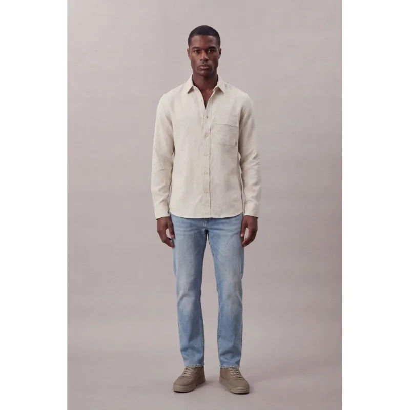 Camisa Manga Longa Oversized Com Bolsos - Areia Camisa Manga Longa Oversized Com Bolsos Areia g