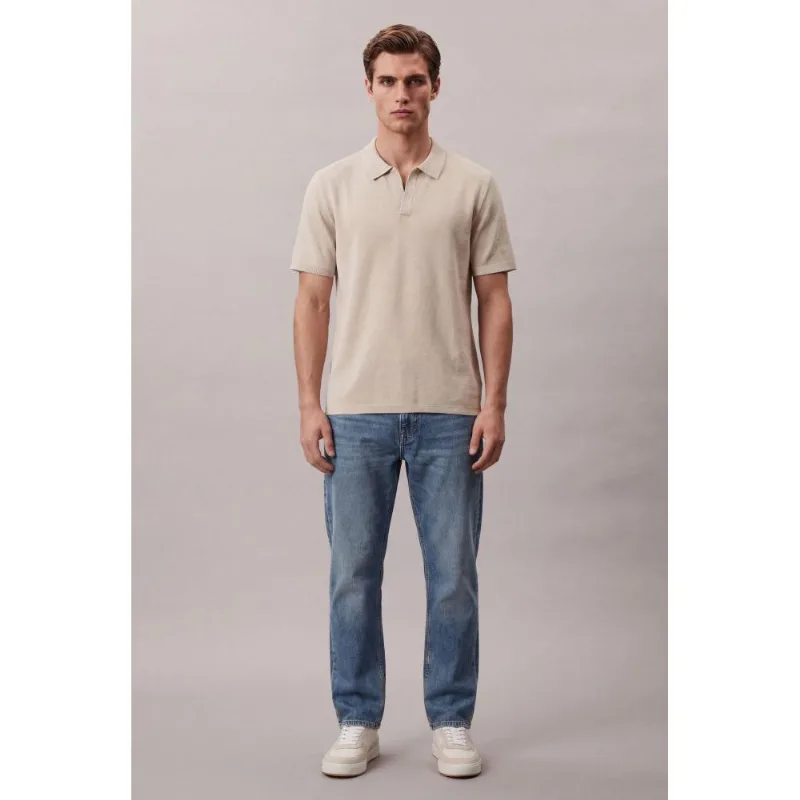 Polo Masculino Calvin Klein Jeans Tricô - Off White Polo Masculino Calvin Klein Jeans Tricô Off White p