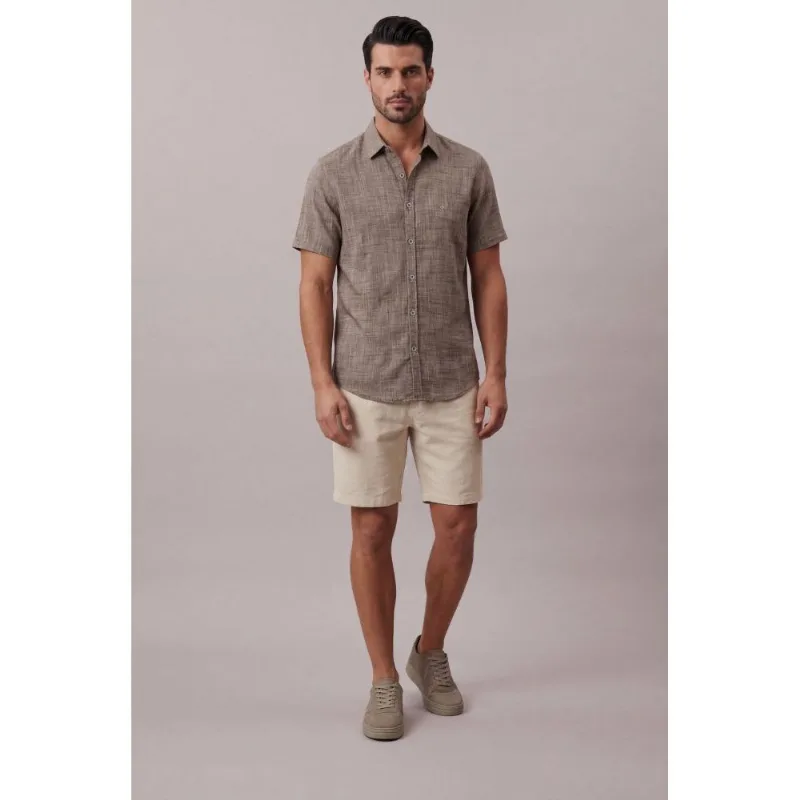 Camisa Manga Curta Masculino Rustic - Marrom Camisa Manga Curta Masculino Rustic Marrom 5
