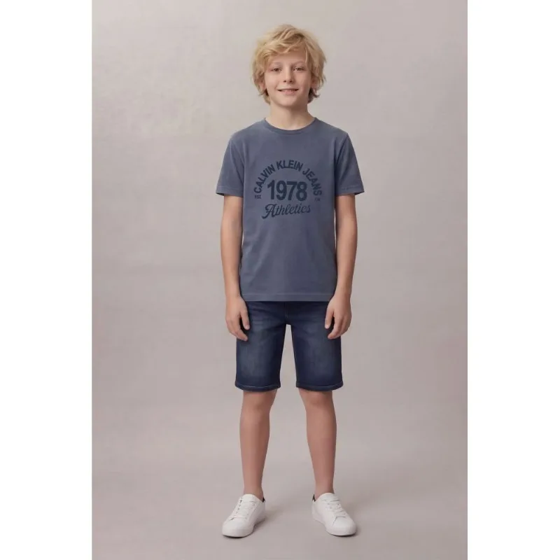 Camiseta Manga Curta Calvin Klein Jeans Boy Athletics Stone - Marinho Camiseta Manga Curta Calvin Klein Jeans Boy Athletics Stone Marinho 16