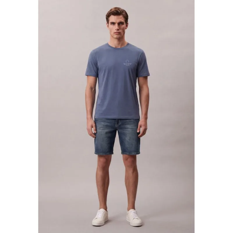 Camiseta Manga Curta Calvin Klein Jeans Masculino Sports Collection - Indigo Camiseta Manga Curta Calvin Klein Jeans Masculino Sports Collection Indigo Ggg