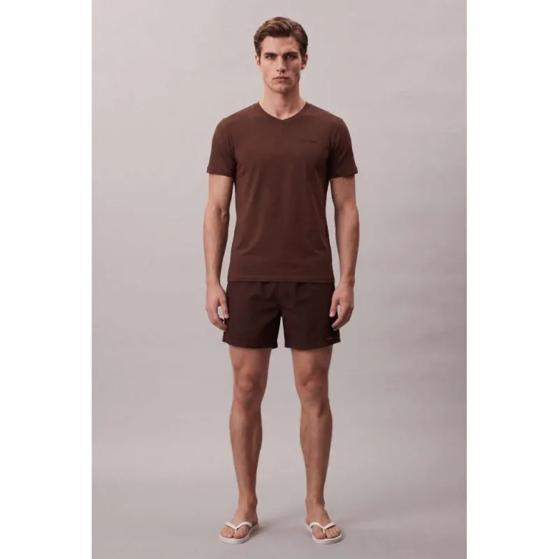 Camiseta Manga Curta Swimwear Masculino Decote v - Marrom Camiseta Manga Curta Swimwear Masculino Decote v Marrom m