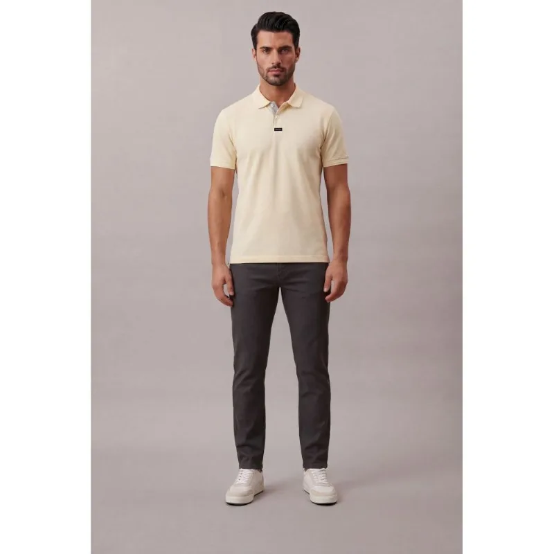 Polo Manga Curta Calvin Klein Masculino Premium - Amarelo Manteiga Polo Manga Curta Calvin Klein Masculino Premium Amarelo Manteiga m