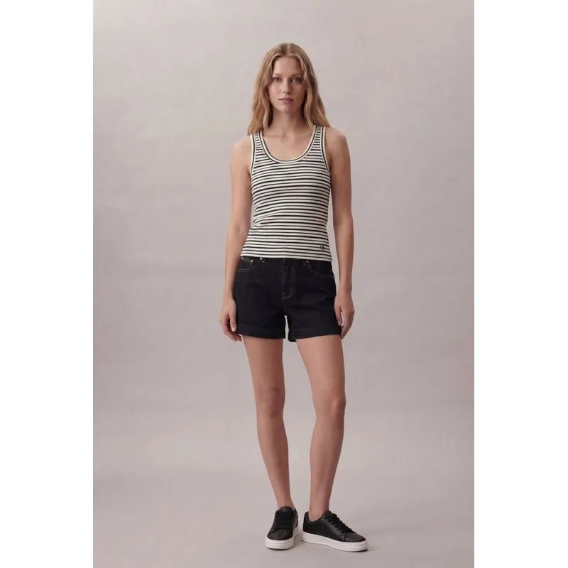 Regata Calvin Klein Jeans Feminino Listrado - Marinho Regata Calvin Klein Jeans Feminino Listrado Marinho Pp