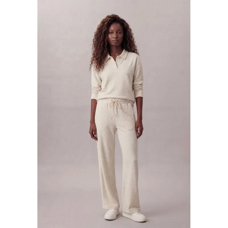 Calça Malha Calvin Klein Jeans Feminino Linho Detalhe Cadarç - Areia Calça Malha Calvin Klein Jeans Feminino Linho Detalhe Cadarç Areia m