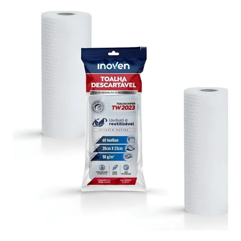 Toalha Descartavel Multiuso Tw2023 60 Unidades Inoven