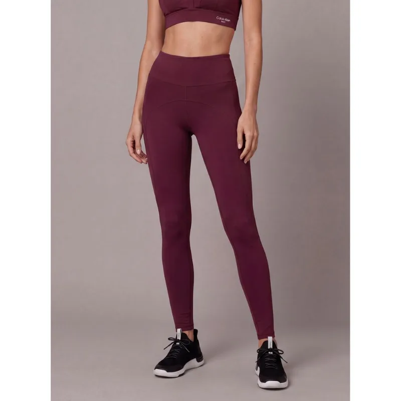 Calça Legging Calvin Klein Sport Feminino Recorte - Bordo Calça Legging Calvin Klein Sport Feminino Recorte Bordo g
