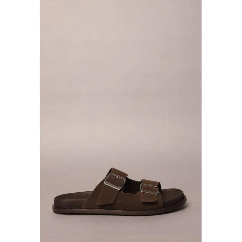 Sandália Calvin Klein Jeans Slide Fivelas - Marrom Sandália Calvin Klein Jeans Slide Fivelas Marrom 40