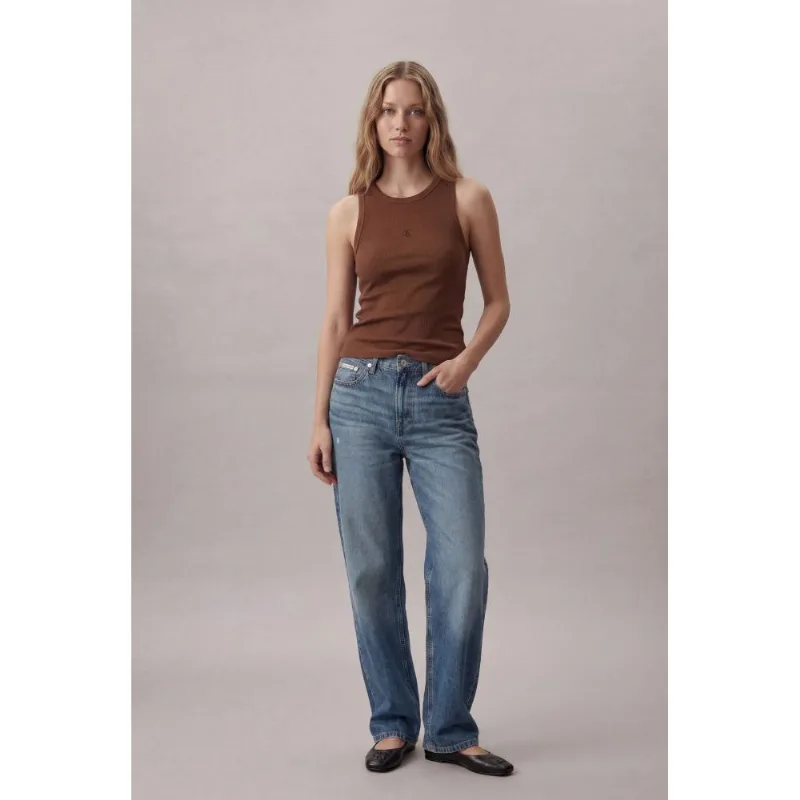 Calça Barrel 90s - Azul Médio Calça Barrel 90s Azul Médio 36