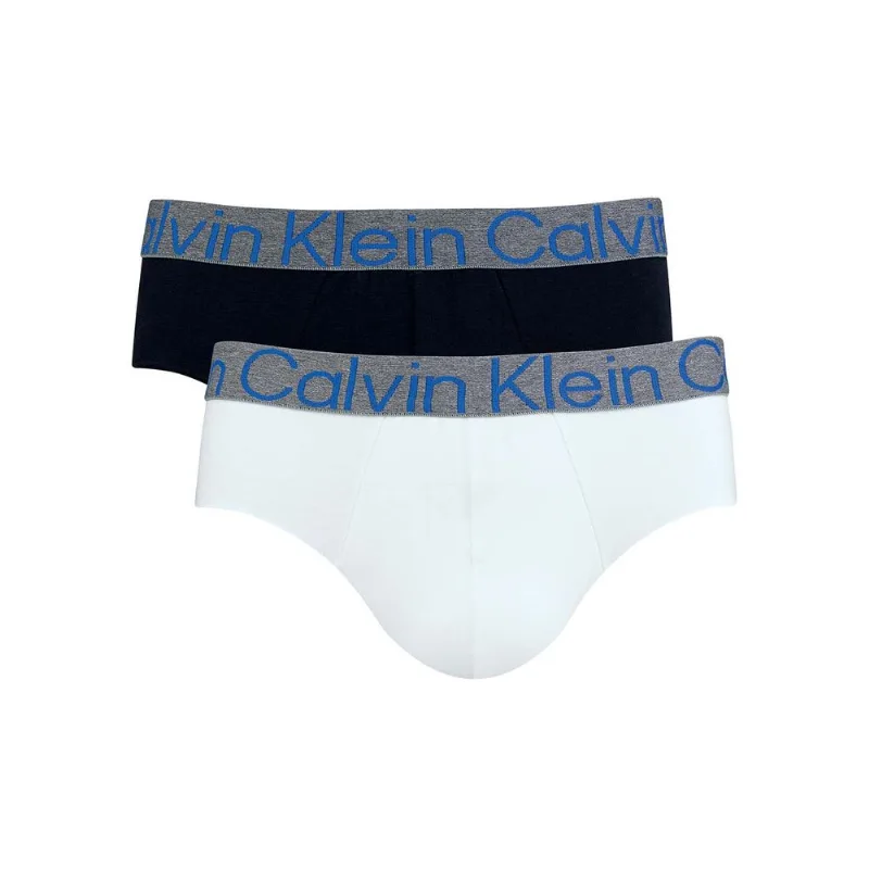 Kit 2 Cuecas Slip Cotton Calvin Klein Branco 01 M