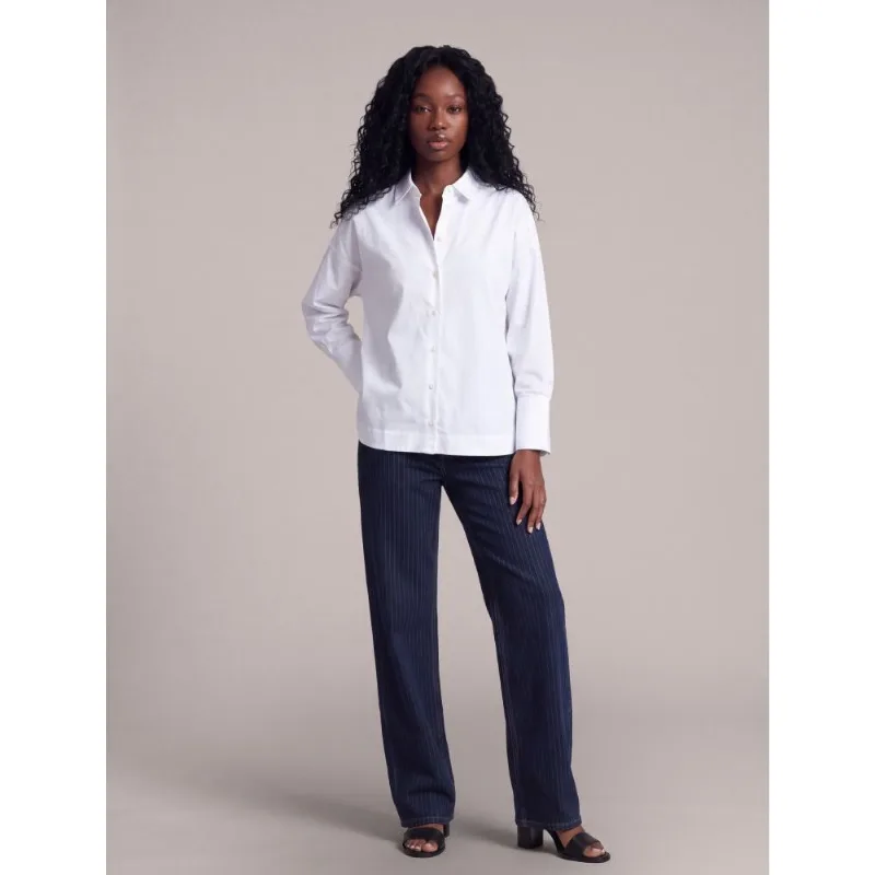 Calça Jeans Wide Leg Long Bolso Faca - Marinho Calça Jeans Wide Leg Long Bolso Faca Marinho 44