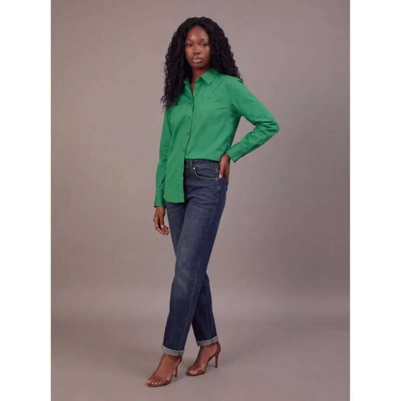 Camisa Manga Longa Com Bordado Calvin Klein - Verde Camisa Manga Longa Com Bordado Calvin Klein Verde 44