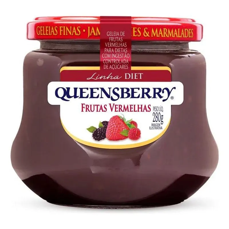 Pote Geleia Queensberry Diet Frutas Vermelhas