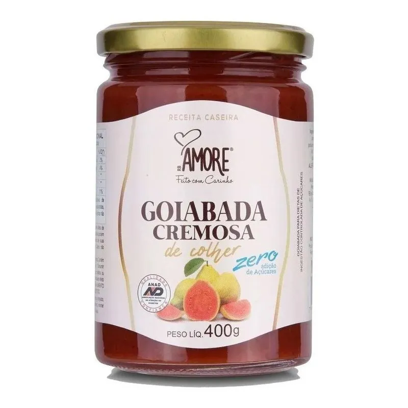 Goiabada Cremosa De Colher Zero Açucar 400g Rb Amore