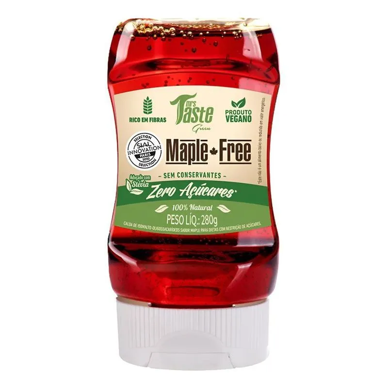 Maple Free Vegano Zero Açúcar 280g Mrs Taste - 100% Natural