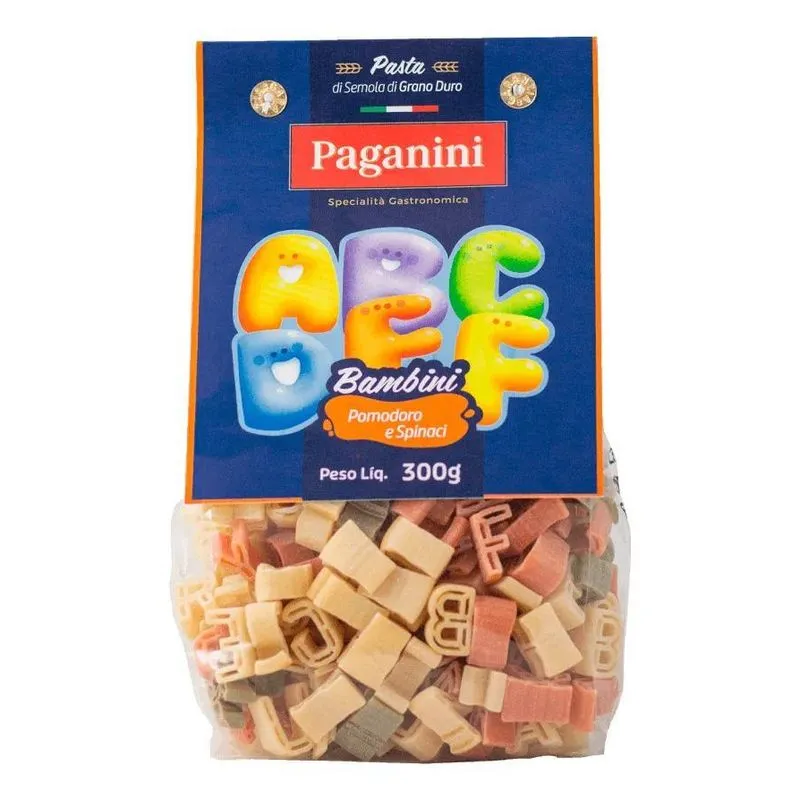 Paganini Bambini Letrinhas Tricolore 300g