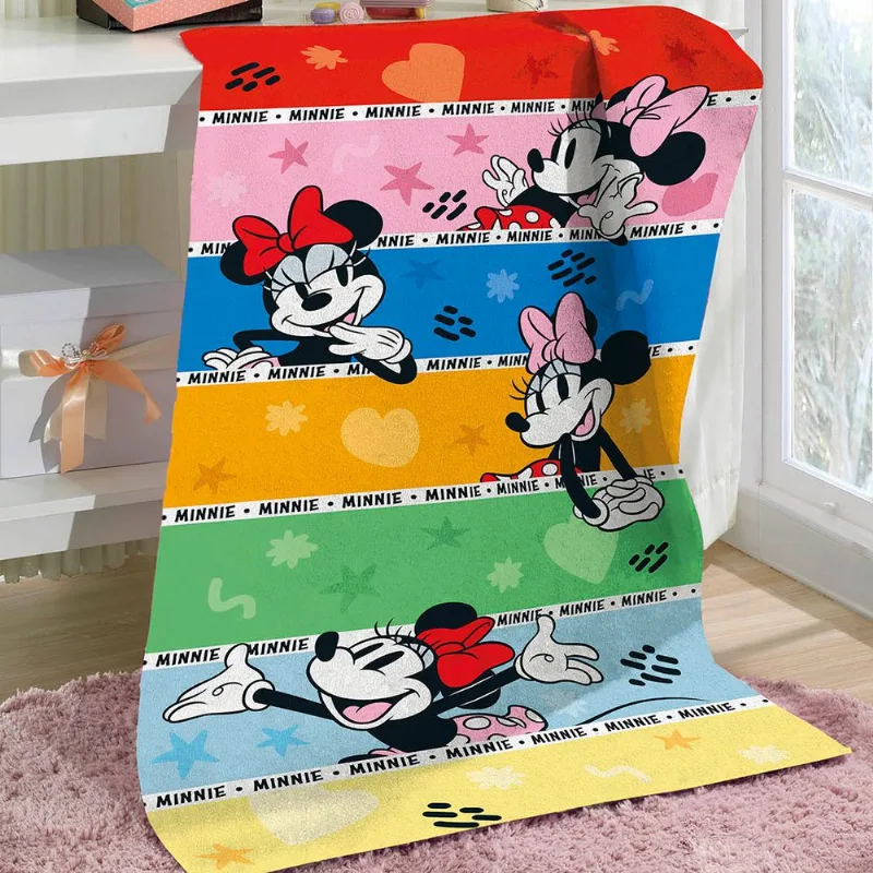 Toalha de Praia Döhler Minnie Colorida