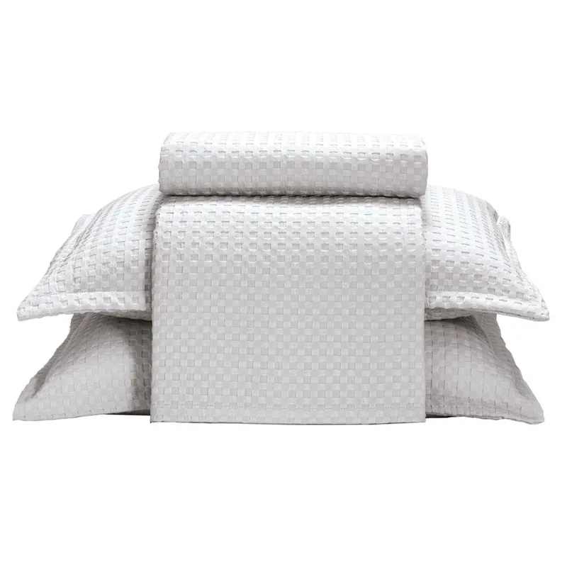 Kit Colcha Döhler Provença King Cinza 3 peças - Dohler