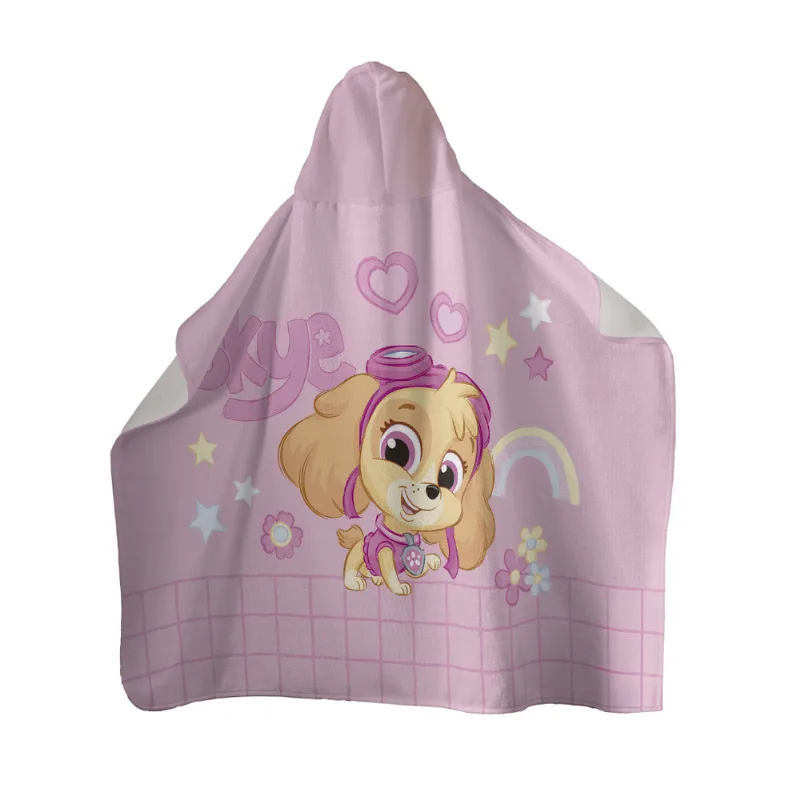 Toalha de Banho com Capuz Döhler Patrulha Canina Skye Rosa