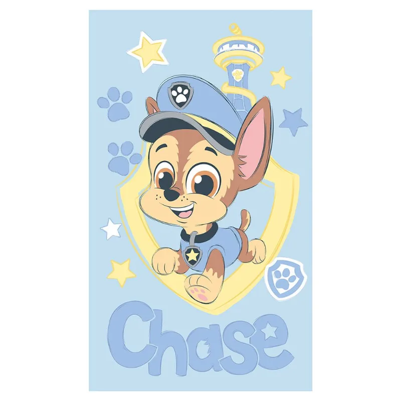 Toalha de Banho Döhler Patrulha Canina Chase Azul Claro