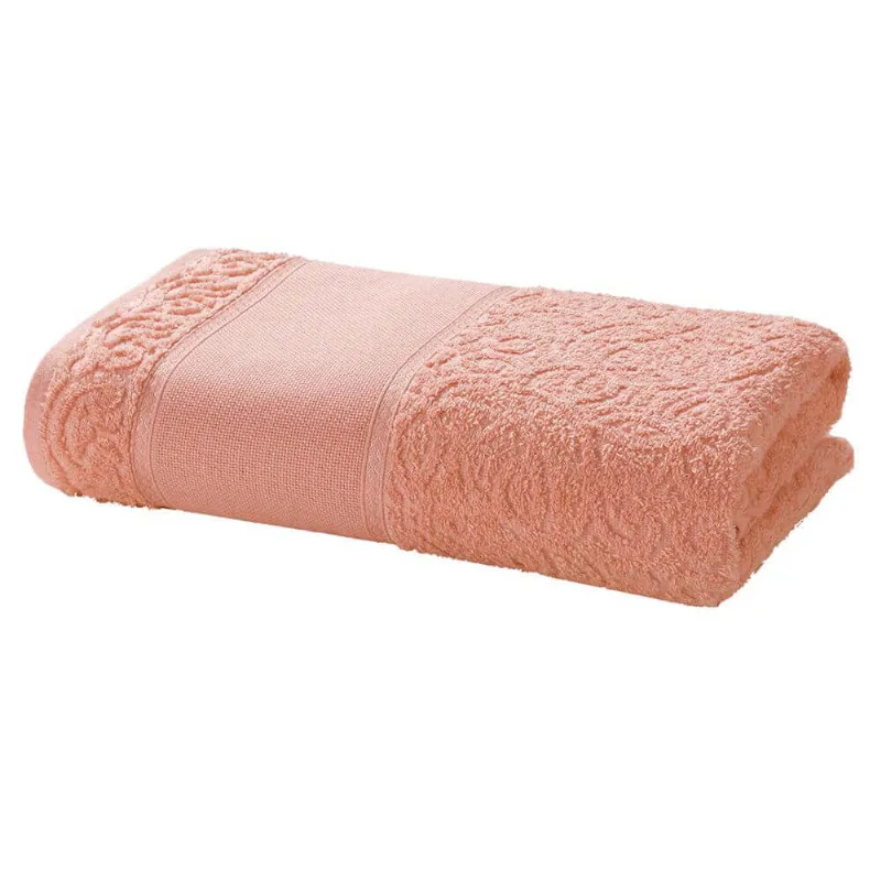 Toalha Banhão Felpuda Sofia para Bordar 90cm x 1,50m - Dohler - Coral 10589