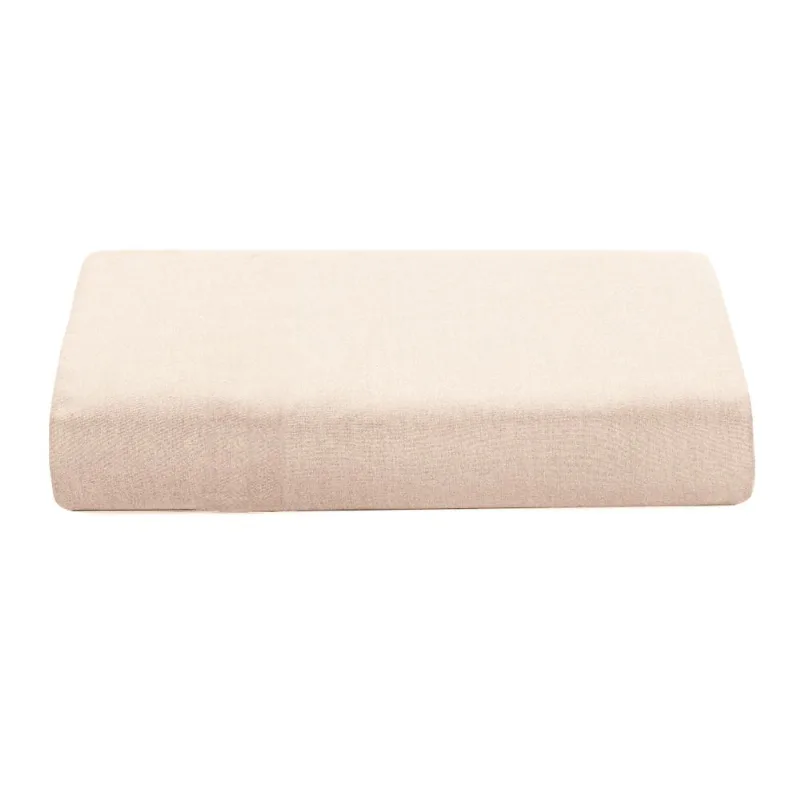 Lençol Com Elástico Solteiro Döhler Atlântis 100% Algodão 180 Fios Lençol Com Elástico Solteiro Döhler Atlântis 180 Fios Algodão Bege Claro - Döhler