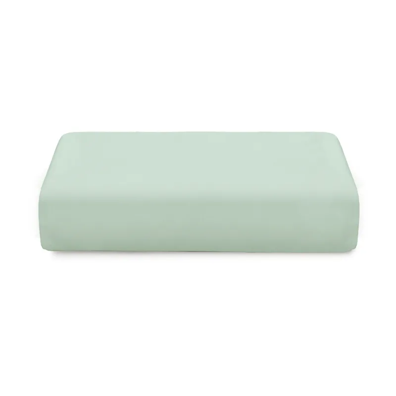 Lençol com Elástico Solteiro Döhler Atlântis 180 Fios Verde Claro