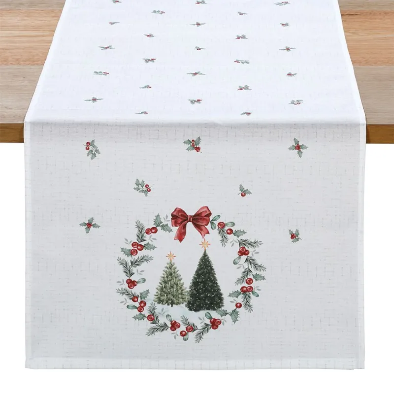 Trilho de Mesa Clean Renova Estampado Natal 45cm x 1,60m - Dohler - Natal 126