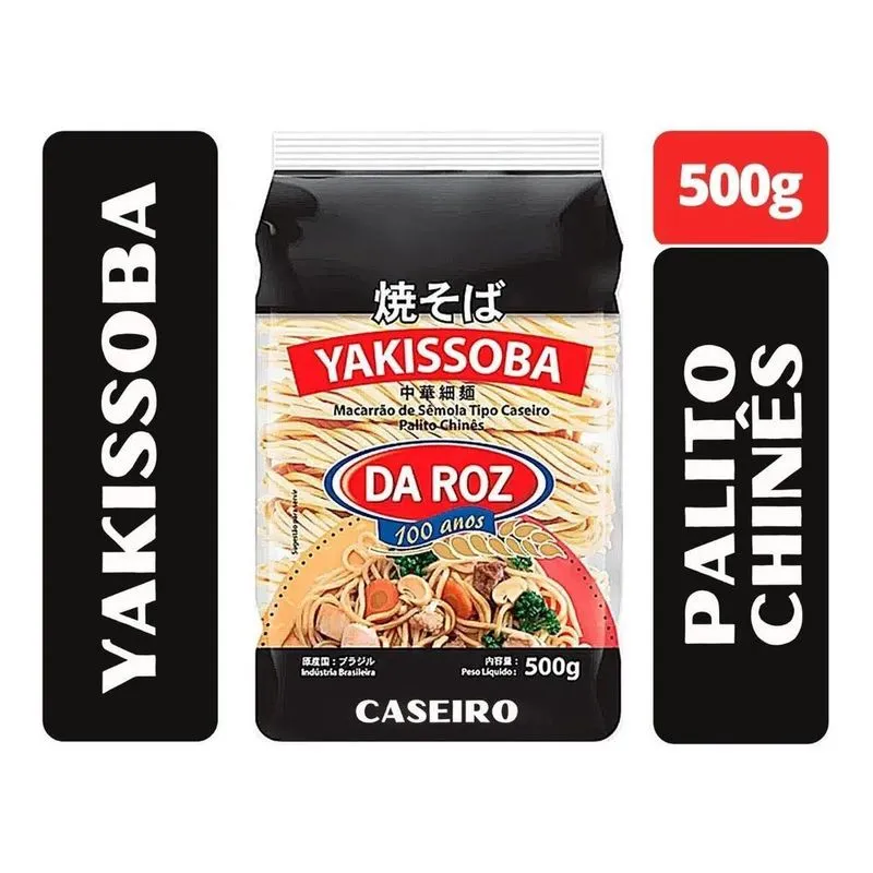 Macarrão Yakissoba Caseiro Premium Palito Chinês 500g Da Roz