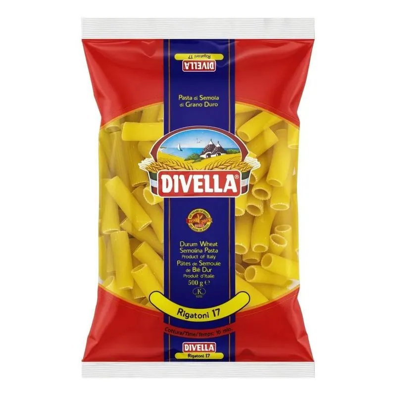 Macarrão De Sêmola Grano Duro Rigatoni 17 Divella Pacote 500