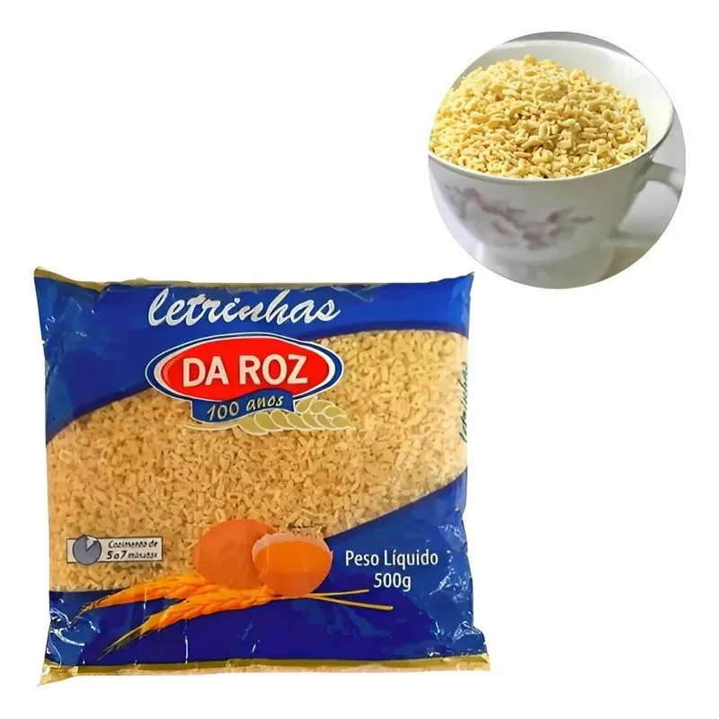Macarrão Com Ovos Letrinhas 500g Da Roz