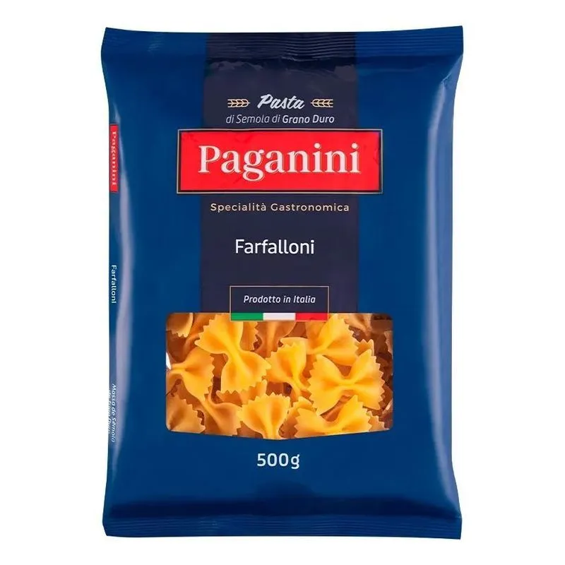 Macarrão De Sêmola Grano Duro Farfalloni Paganini Pacote 500