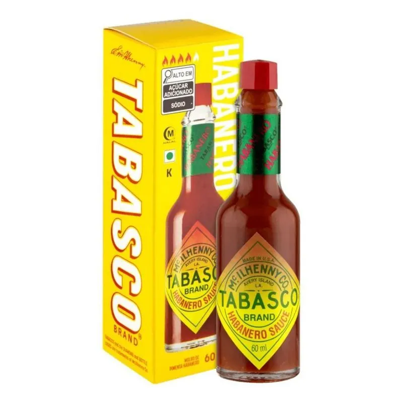 Molho De Pimenta Habanero Hot Sauce Tabasco 60 Ml